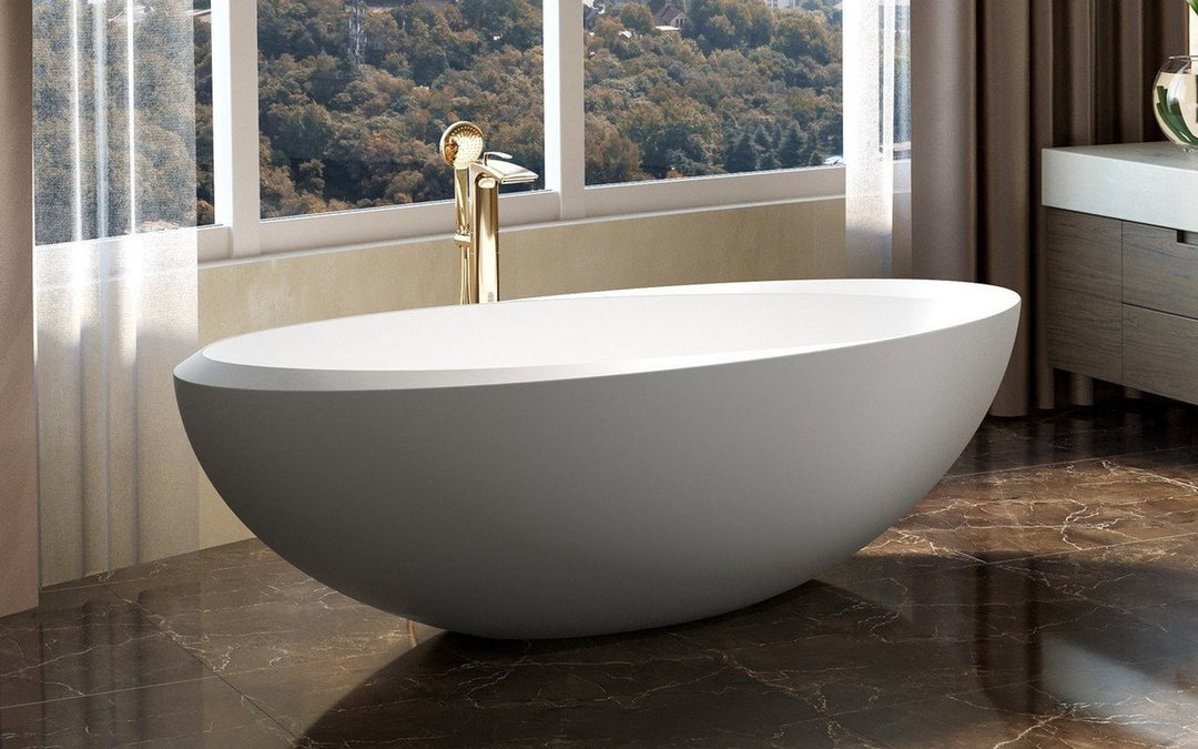 Get Solid Surface Bathtubs With The Look Of Concrete