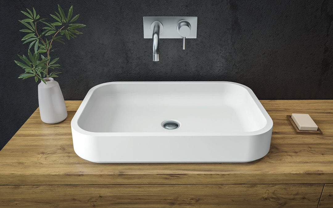 rectangular vessel sink