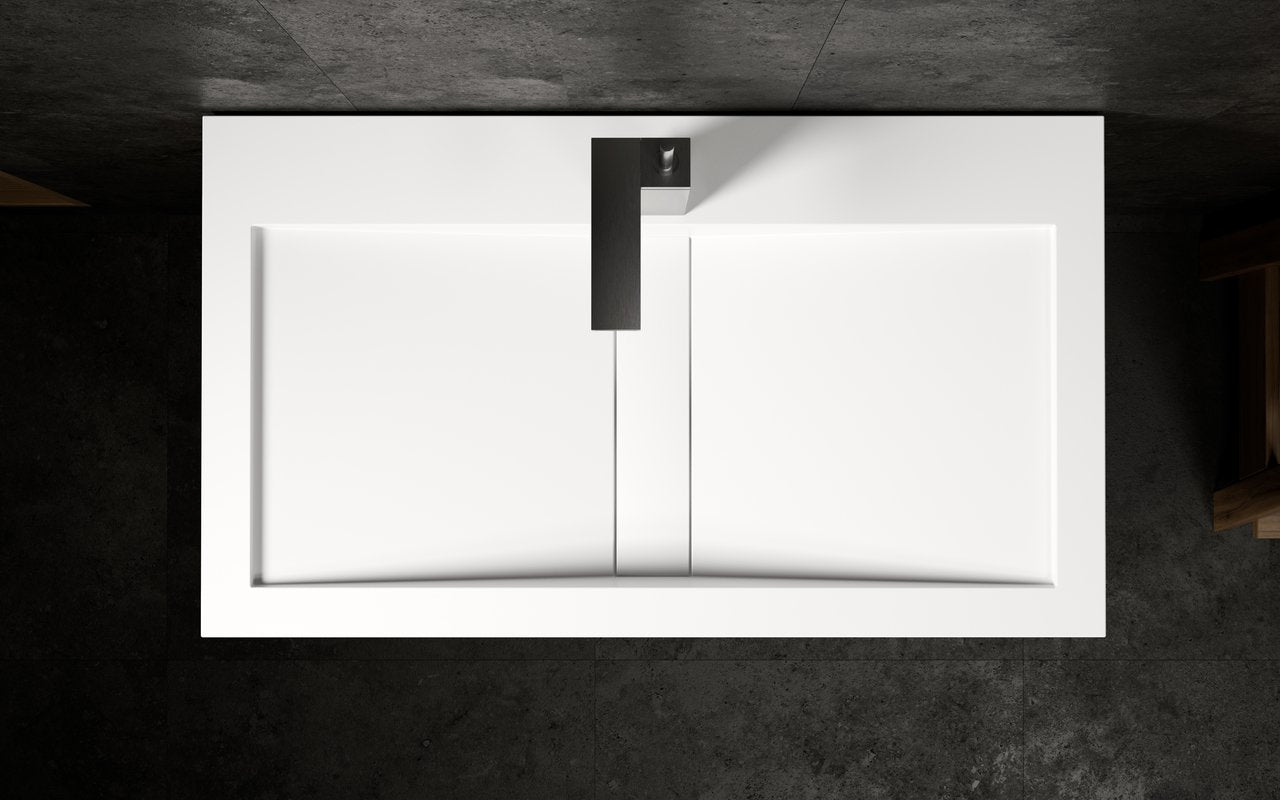 small rectangular vessel sink