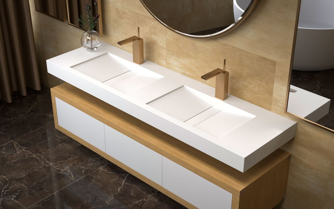 Commercial Bathroom Double Sink