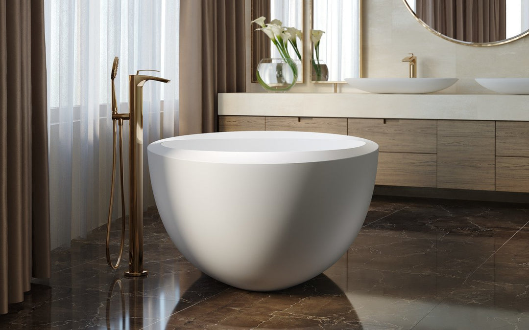 Illusion-Wht Stone Bathtub