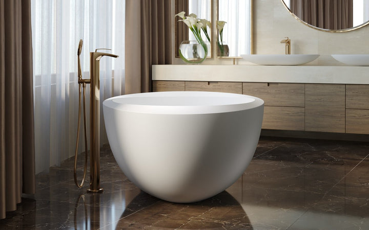 Illusion-Wht Stone Bathtub