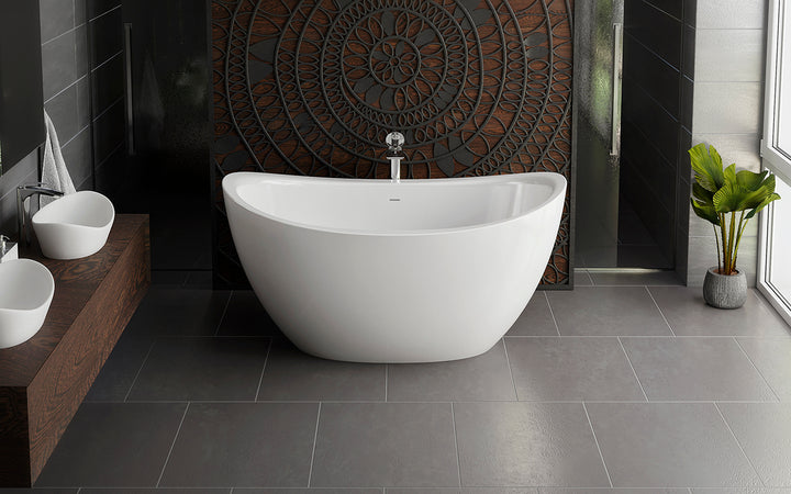 Lillian Mini-Wht Freestanding DurateX Bathtub Gloss