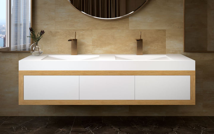 Millennium-180 White Stone Sink