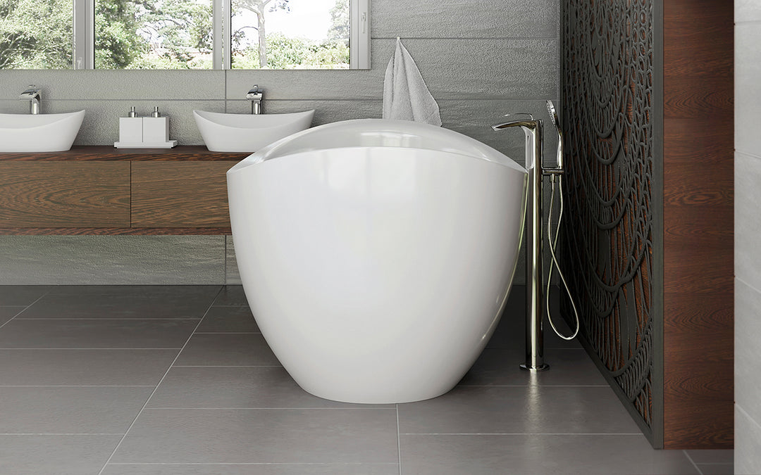 Lillian Mini-Wht Freestanding DurateX Bathtub Gloss