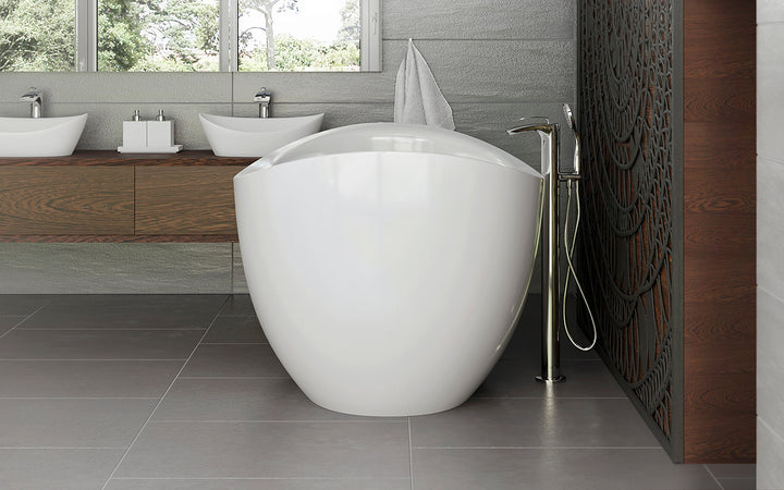 Lillian Mini-Wht Freestanding DurateX Bathtub Gloss