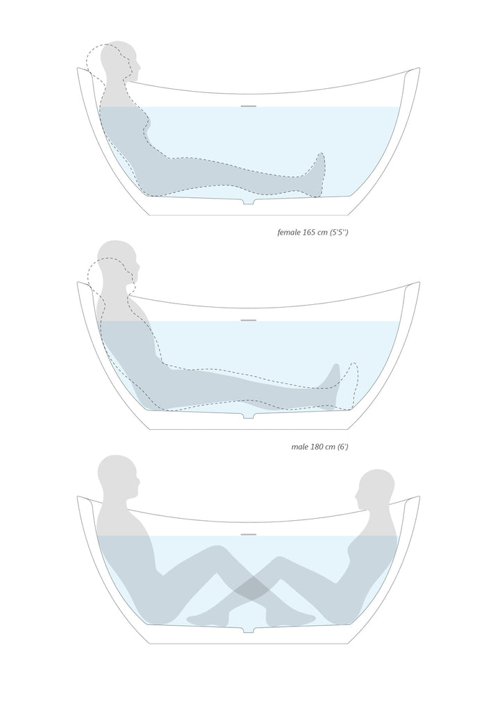 Lillian Black Freestanding AquateX Bathtub