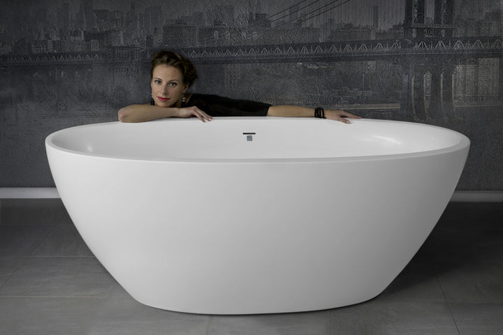 Sensuality-Mini-F-Wht Stone Bathtub