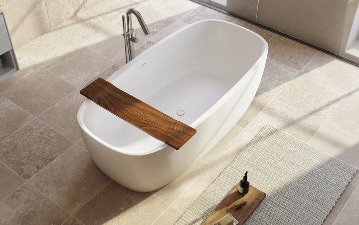 Aquatica Coletta White Freestanding Solid Surface Bathtub