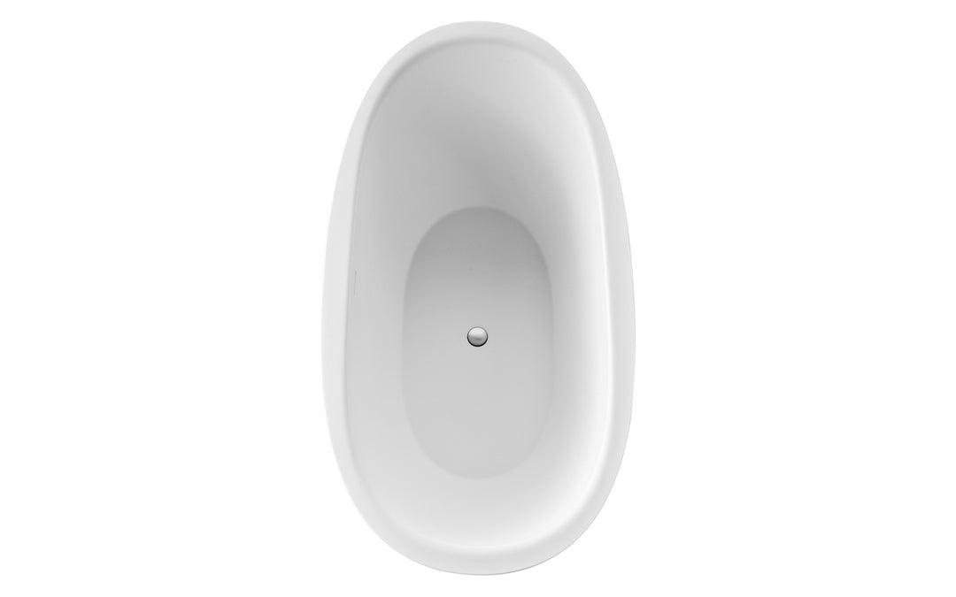 Lillian Blck-Wht Freestanding Stone Bathtub