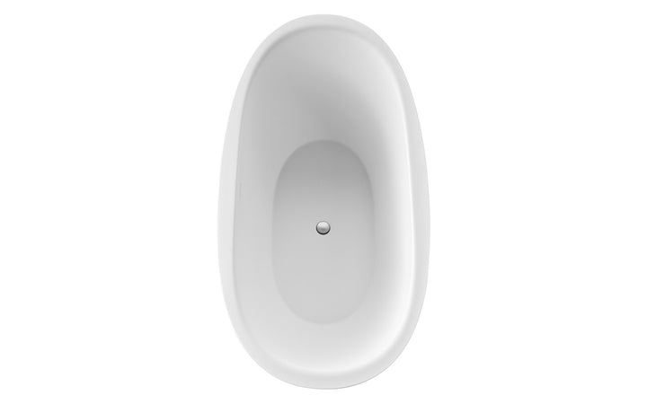 Lillian Blck-Wht Freestanding Stone Bathtub