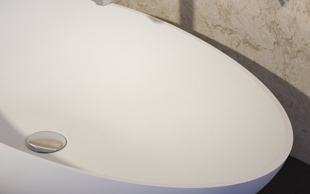 Spoon 2 White Stone Vessel Sink