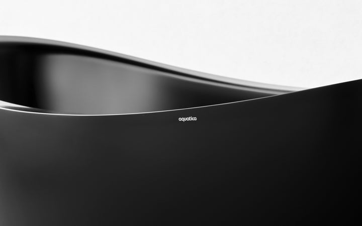 Lillian Black Freestanding AquateX Bathtub