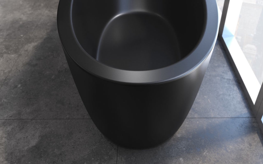 Emmanuelle 2 Black Freestanding AquateX Bathtub