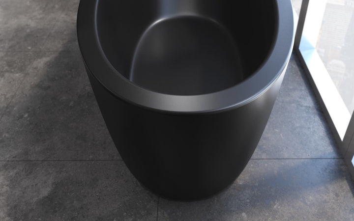 Emmanuelle 2 Black Freestanding AquateX Bathtub
