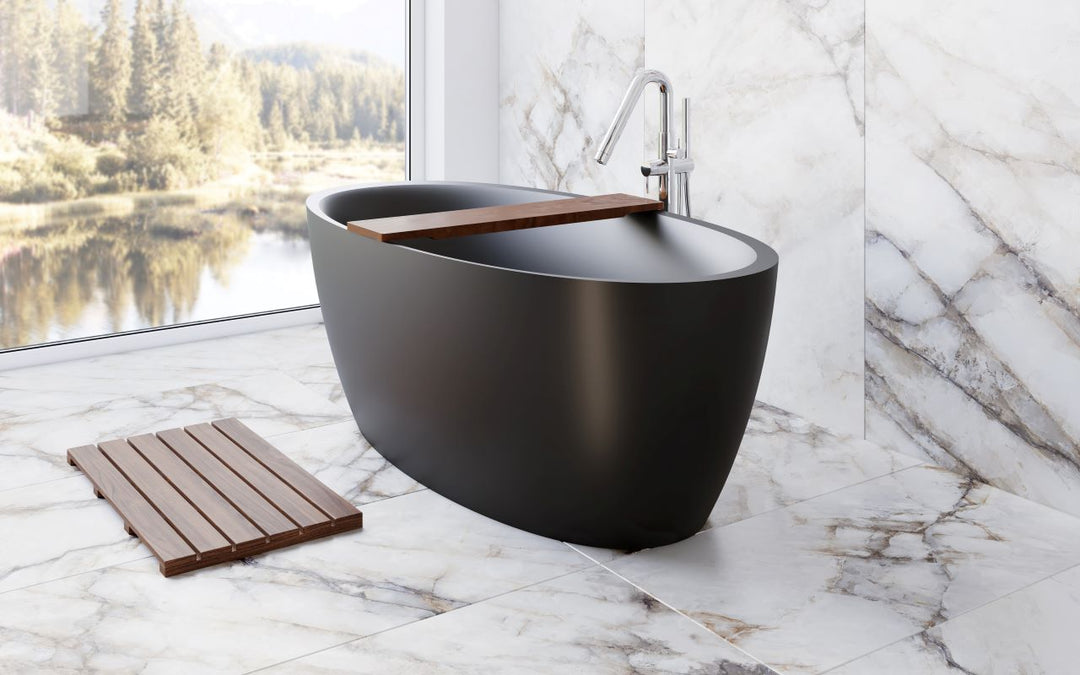 Sensuality-Blck Stone Bathtub