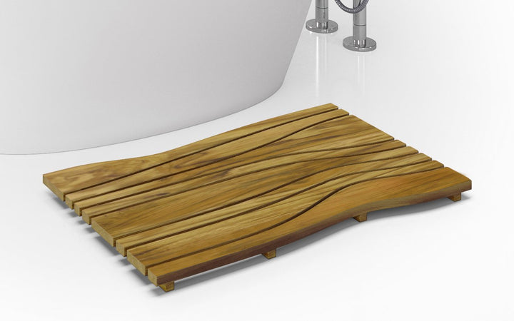 Onde Waterproof Teak Floor Mat