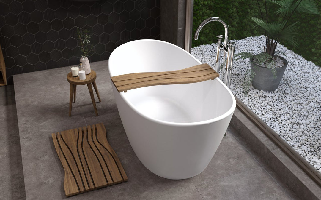 Luna Wht-Matte Stone Bathtub (PureScape 748)