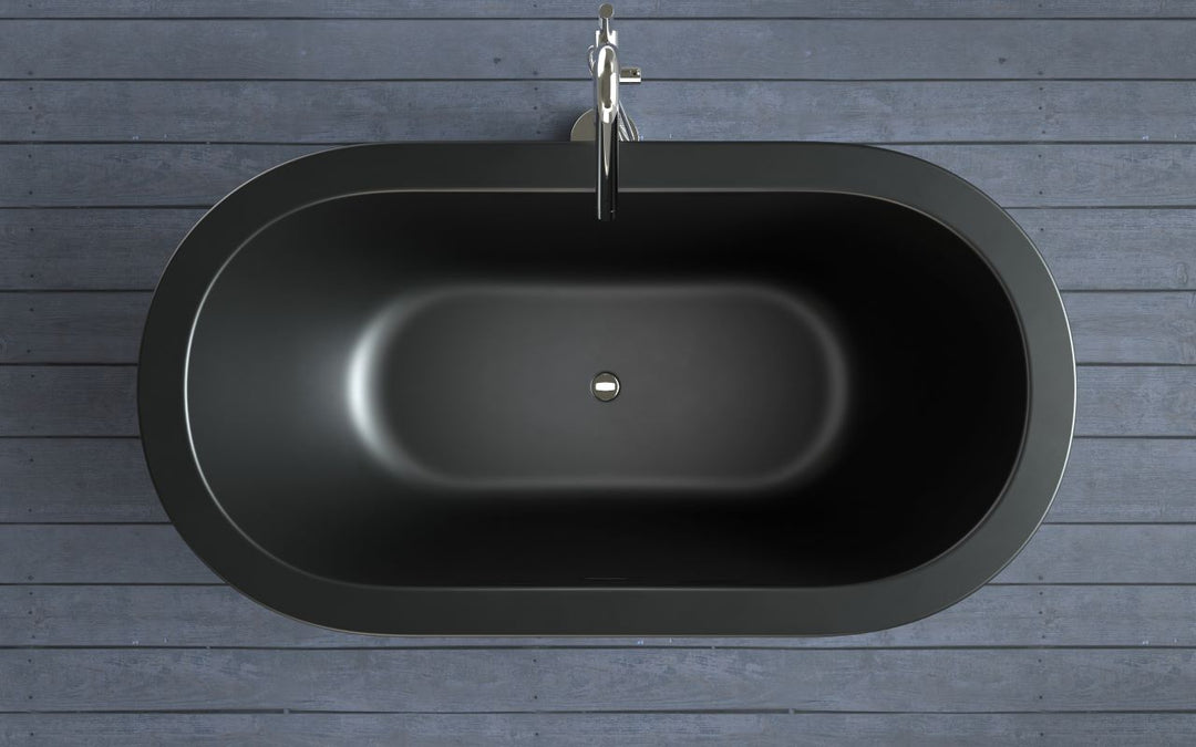 Karolina 2 Black-Matte Stone Bathtub