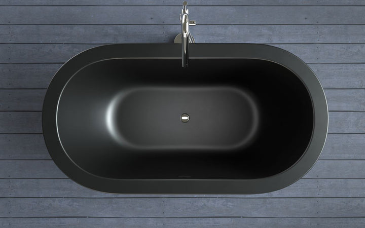 Karolina 2 Black-Matte Stone Bathtub