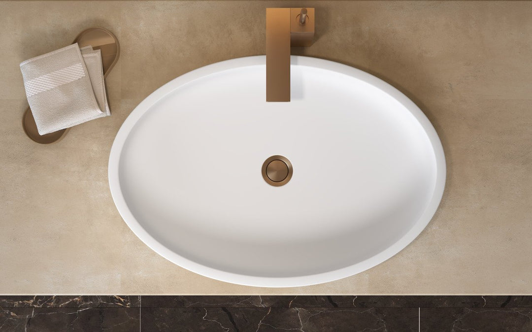 Solace Black-Wht Oval Stone Vessel Sink