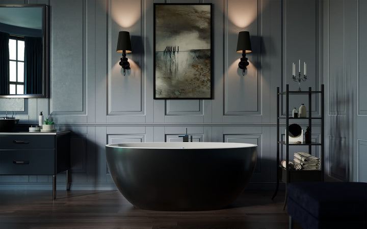 Sensuality-Mini-F-Blck-Wht Relax Stone Bathtub