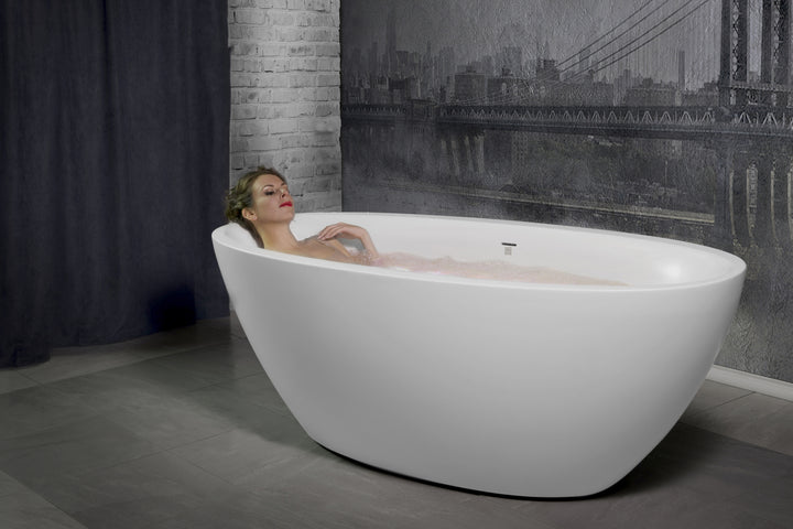 Sensuality-Mini-F-Wht Stone Bathtub