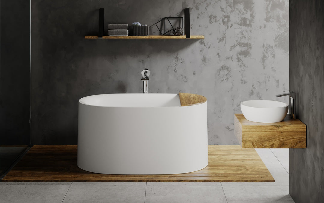 Sophia Freestanding Solid Surface Bathtub