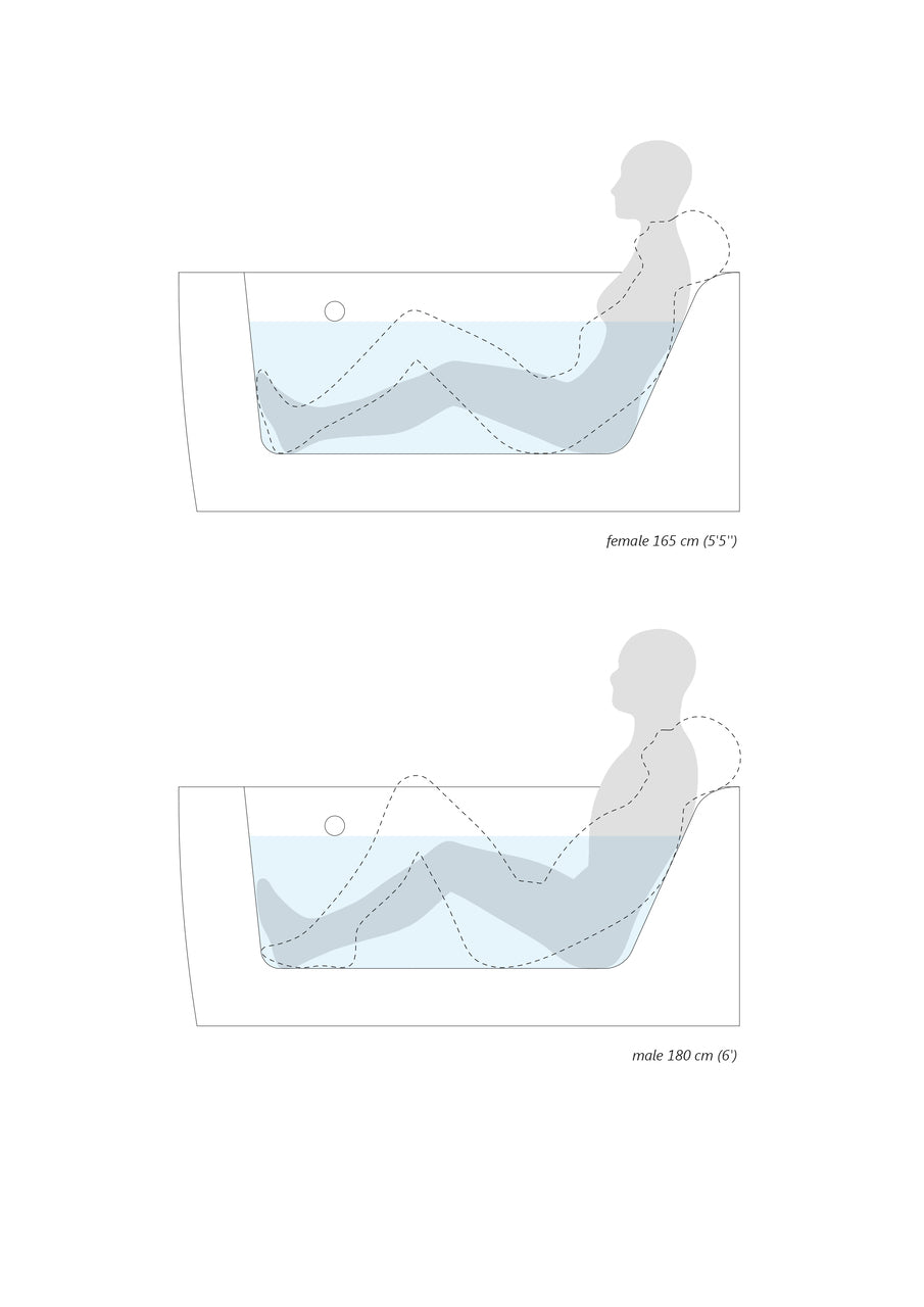 Idea-L-Wht Freestanding Acrylic Bathtub