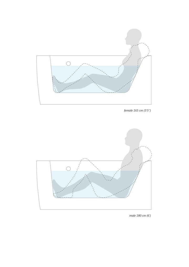 Idea-L-Wht Freestanding Acrylic Bathtub