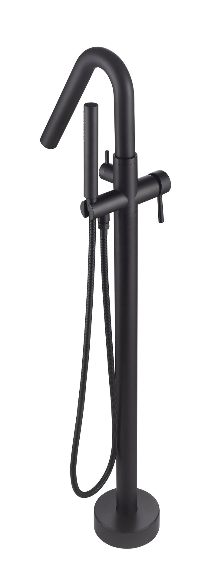 Colonna-120 Floor Mounted Tub Filler – Black