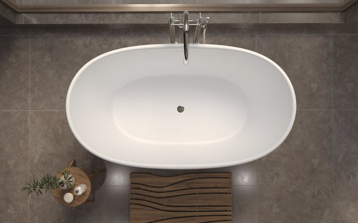 Luna Wht-Matte Stone Bathtub (PureScape 748)