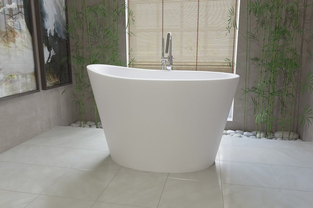 True Ofuro-Wht Freestanding Solid Surface Bathtub