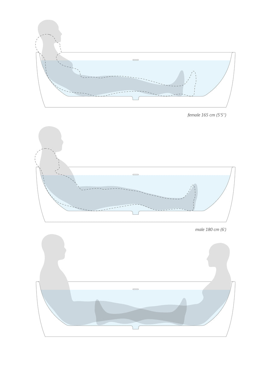 Aquatica Coletta Graphite Black Freestanding Solid Surface Bathtub
