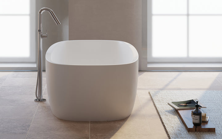 Aquatica Coletta White Freestanding Solid Surface Bathtub