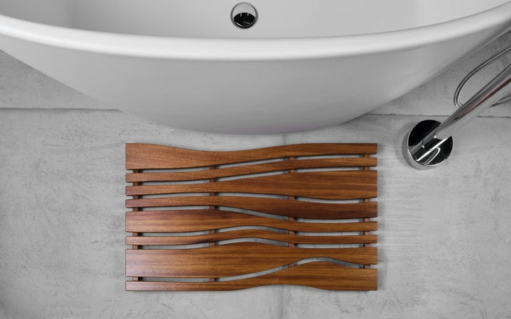 Onde Waterproof Iroko Wood Floor Mat