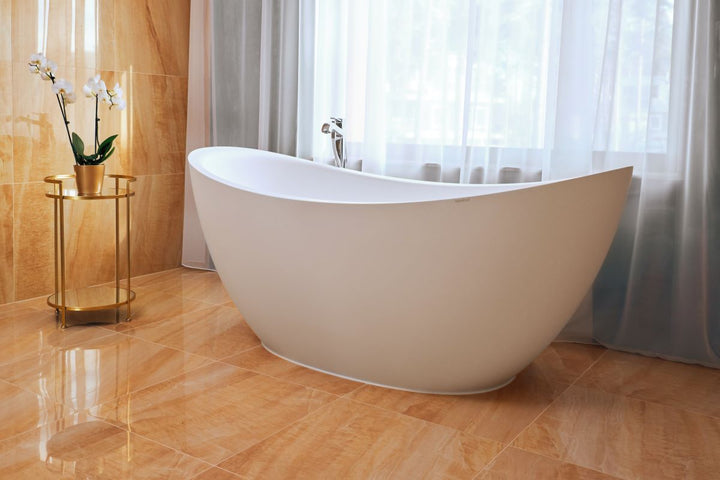 Lillian Wht Freestanding AquateX Bathtub