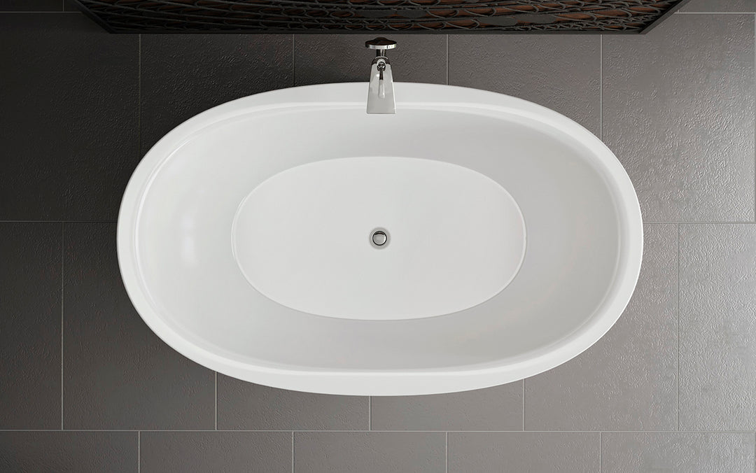 Lillian Mini-Wht Freestanding DurateX Bathtub Gloss