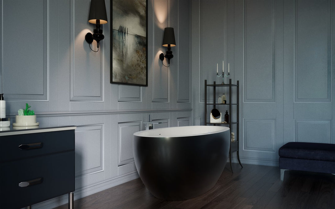 Sensuality-Mini-F-Blck-Wht Relax Stone Bathtub