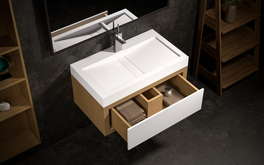 Millennium-90 White Stone Sink