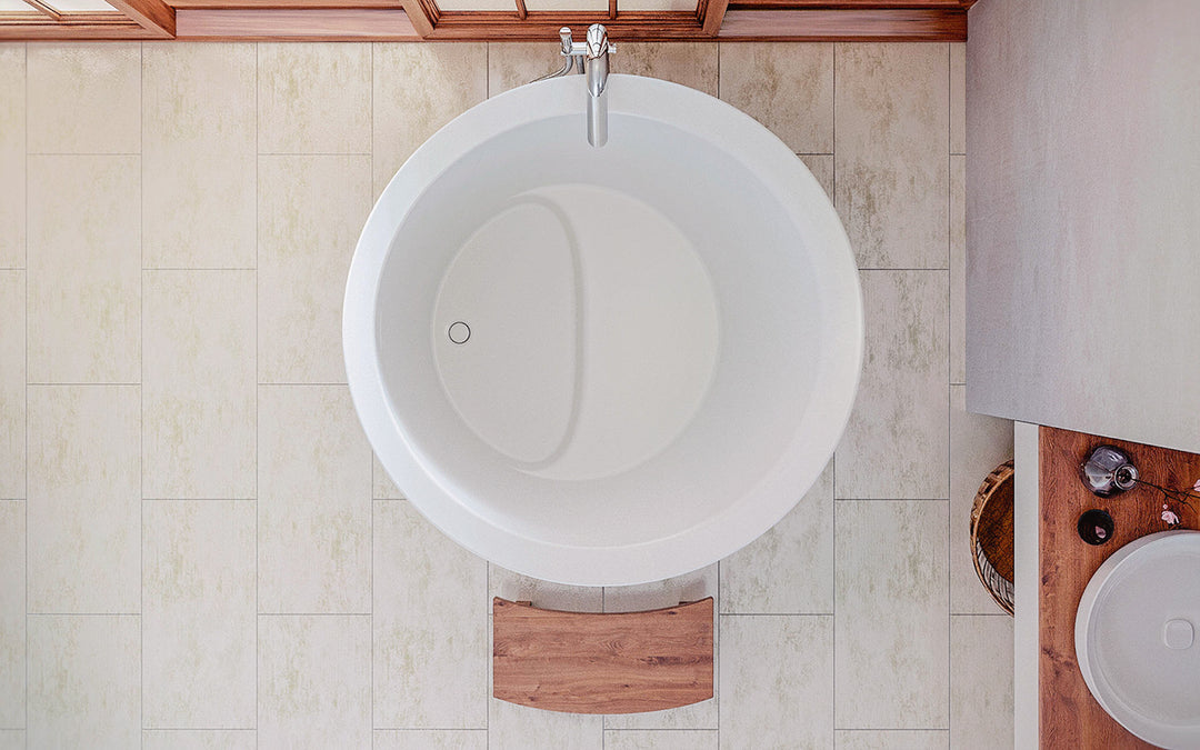 True Ofuro Mini-Wht Solid Surface Bathtub