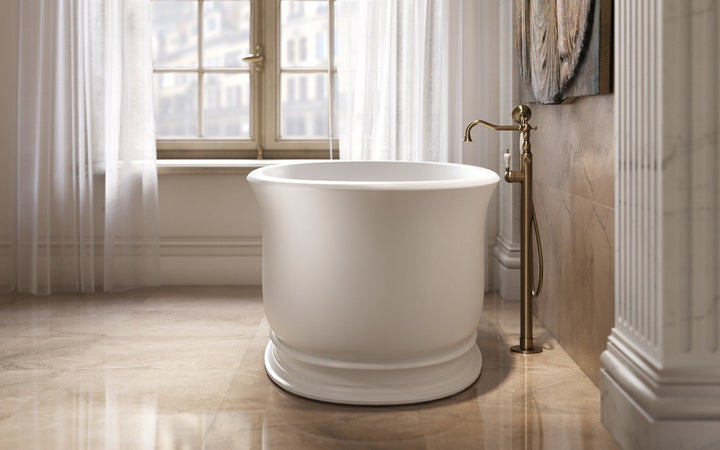 Aquatica Aphrodite-White Freestanding Solid Surface Bathtub