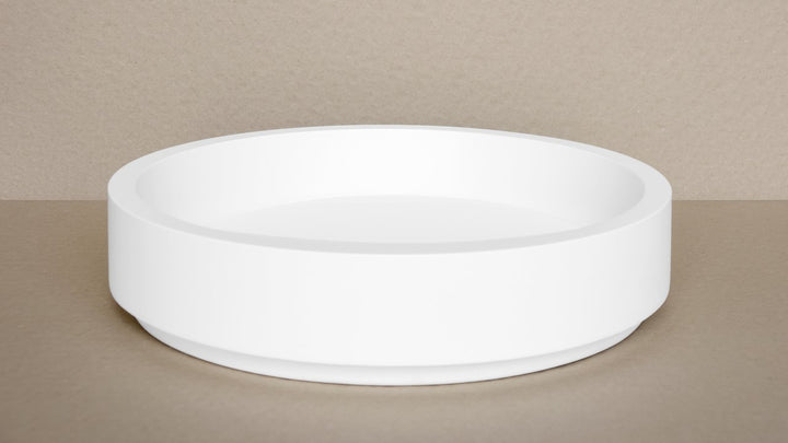 Solace-A Plus White Round Stone Vessel Sink