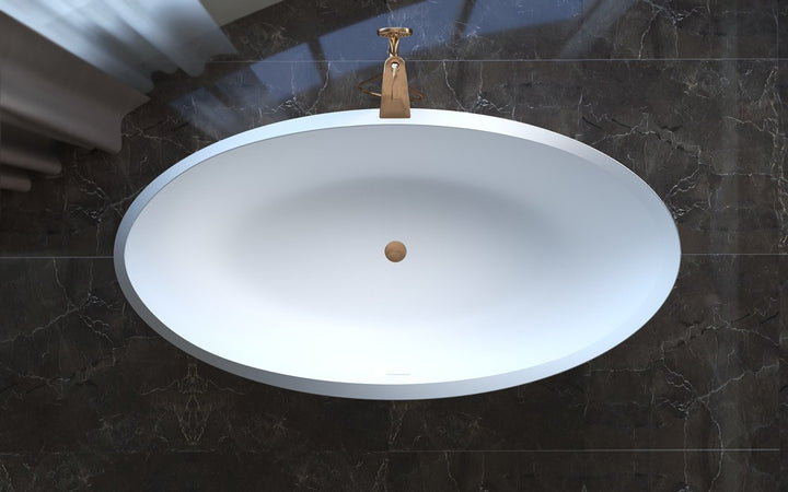 Illusion-Wht Stone Bathtub