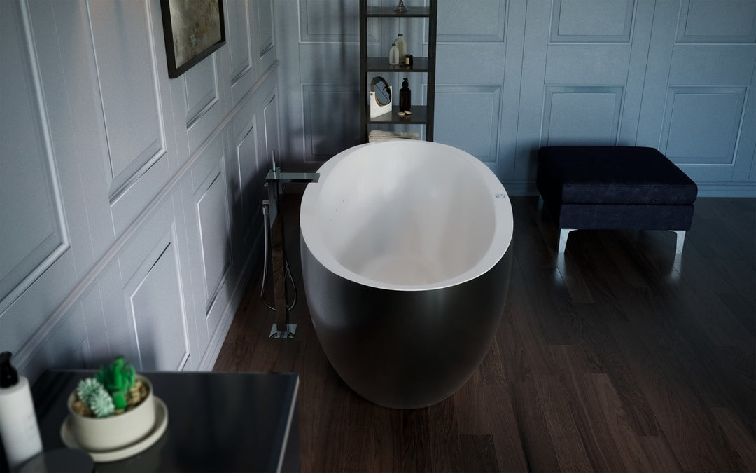 Sensuality-Mini-F-Blck-Wht Relax Stone Bathtub
