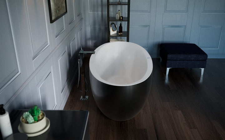 Sensuality-Mini-F-Blck-Wht Relax Stone Bathtub