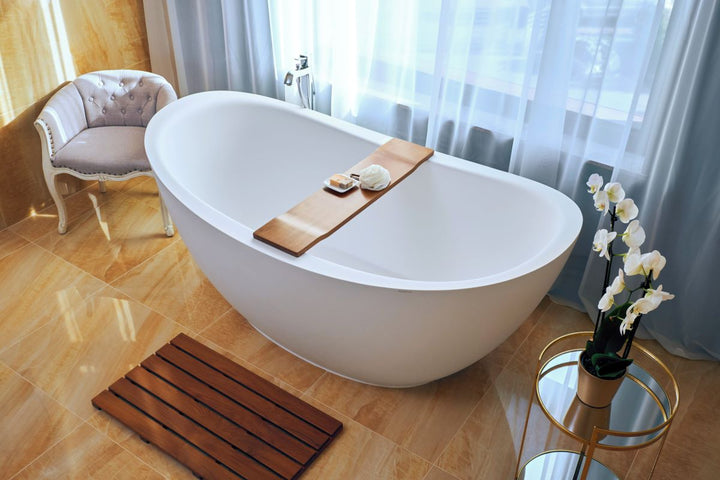 Lillian Wht Freestanding AquateX Bathtub