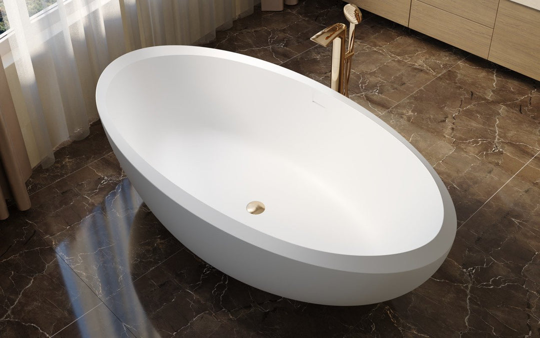 Illusion-Wht Stone Bathtub