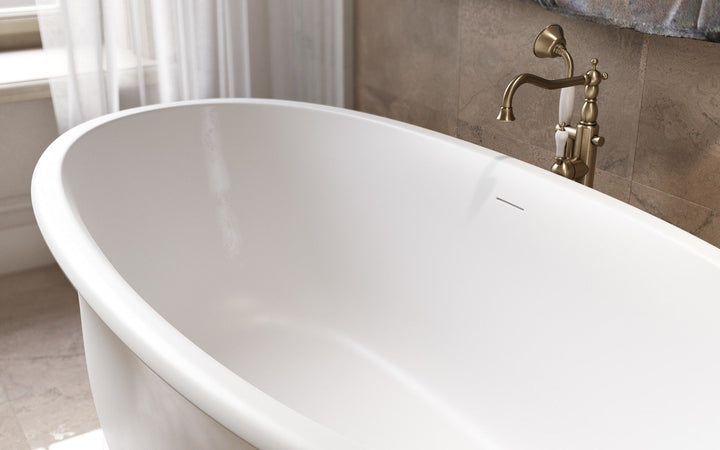 Aquatica Aphrodite-White Freestanding Solid Surface Bathtub