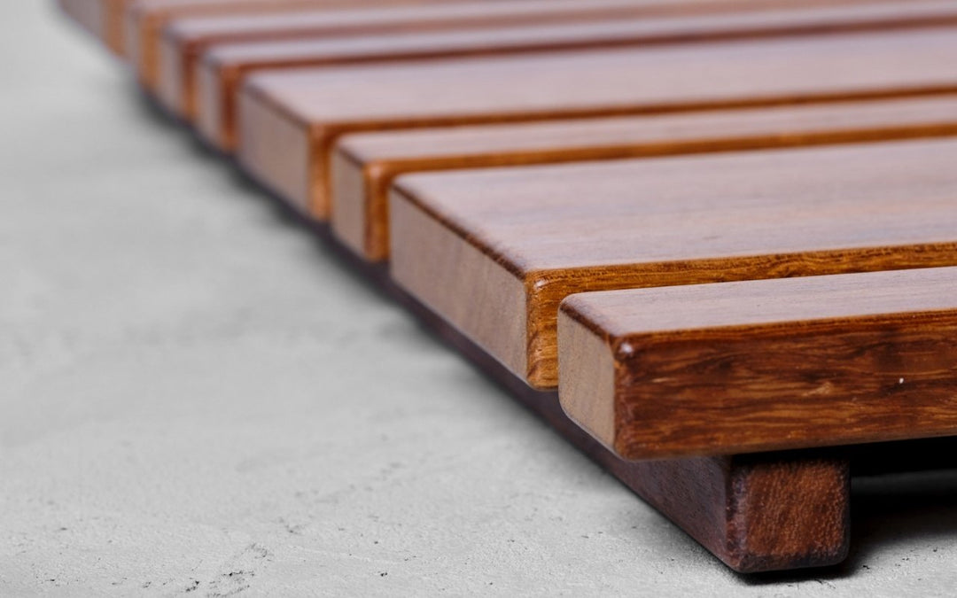 Onde Waterproof Iroko Wood Floor Mat